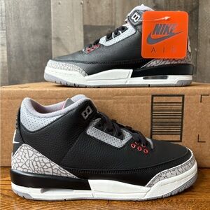 Nike Air Jordan 3 Retro OG GS 2024 Black Cement Size 5.5 Y (Bgrade) BC3